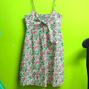 La Vie En Rose Green and Pink Floral Midi Dress